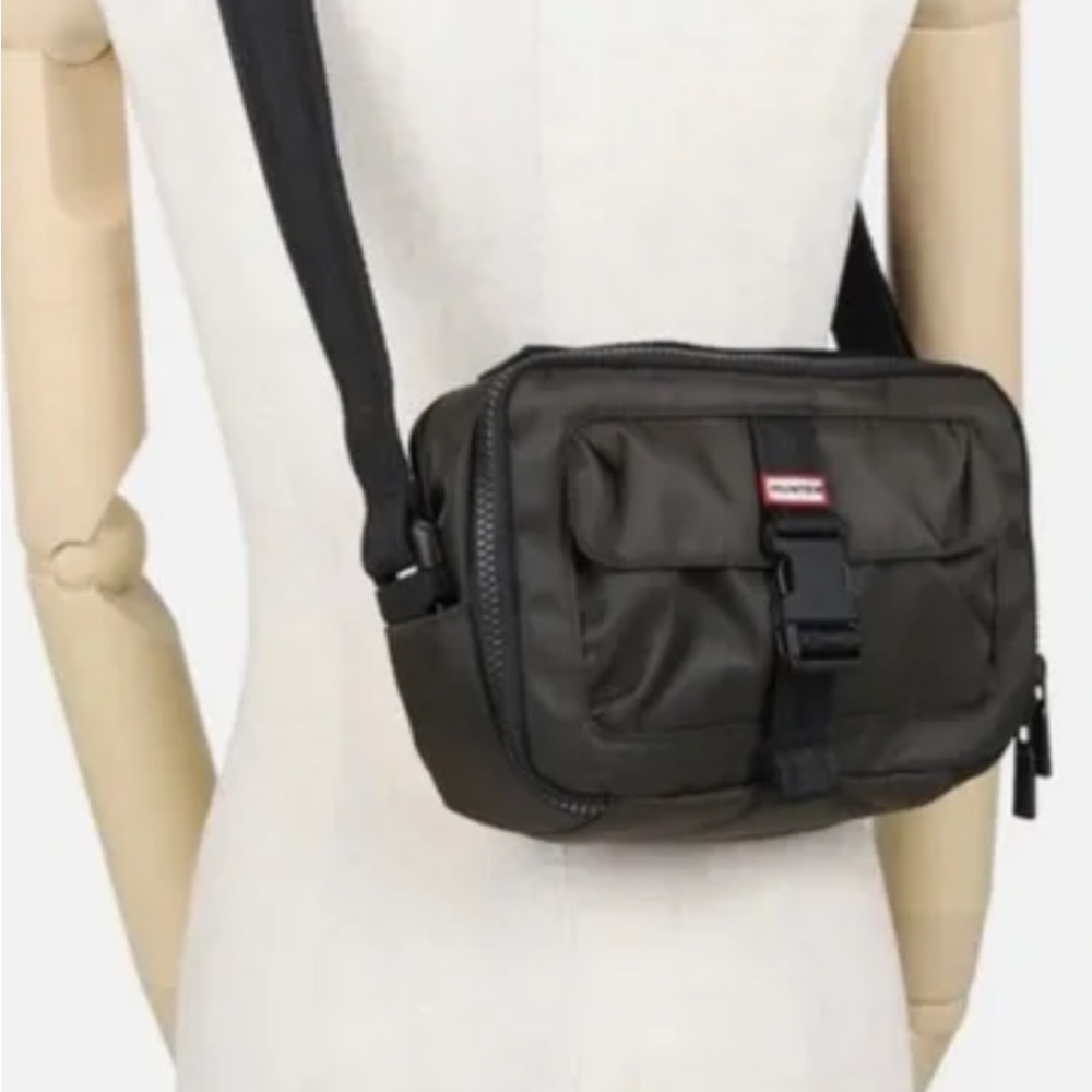 Hunter Olive Belt Bag with Black Strap